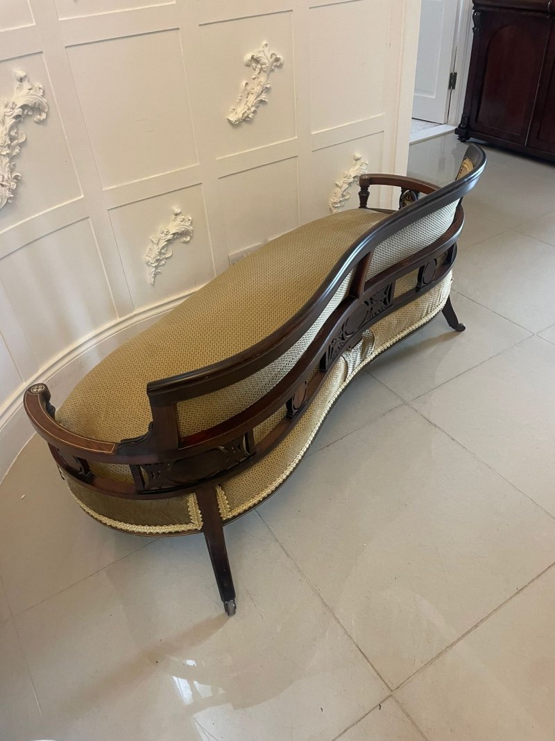 Superb Quality Antique Victorian Rosewood Inlaid Settee - Image 6